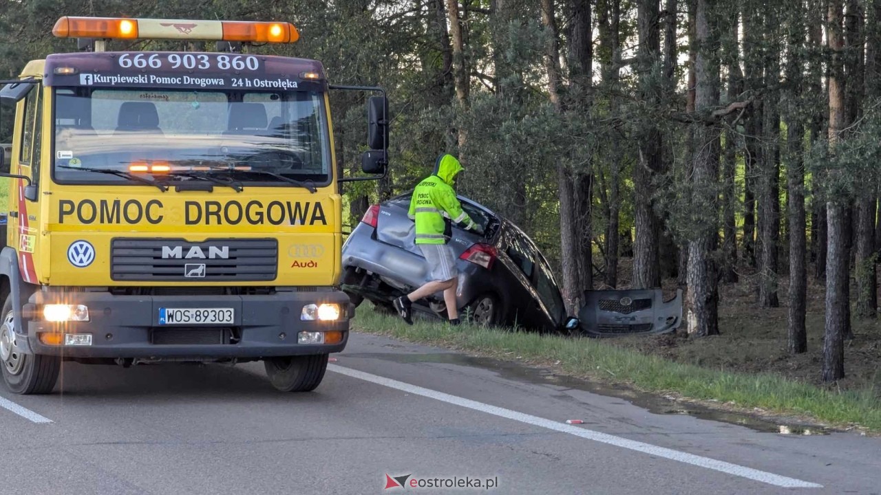 Wypadek w Damiętach [05.05.2025] - zdjęcie #2 - eOstroleka.pl