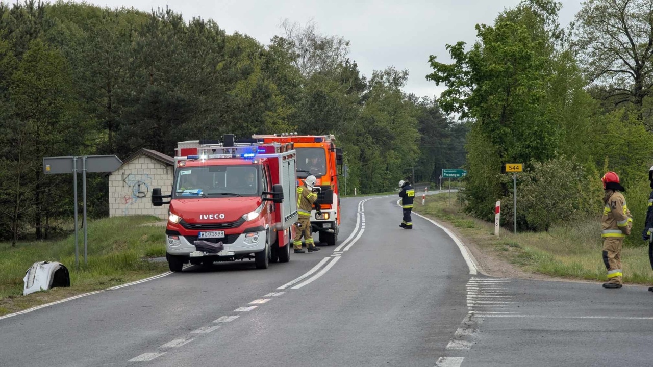Wypadek w miejscowości Zabiele Piliki [10.05.2025] - zdjęcie #3 - eOstroleka.pl