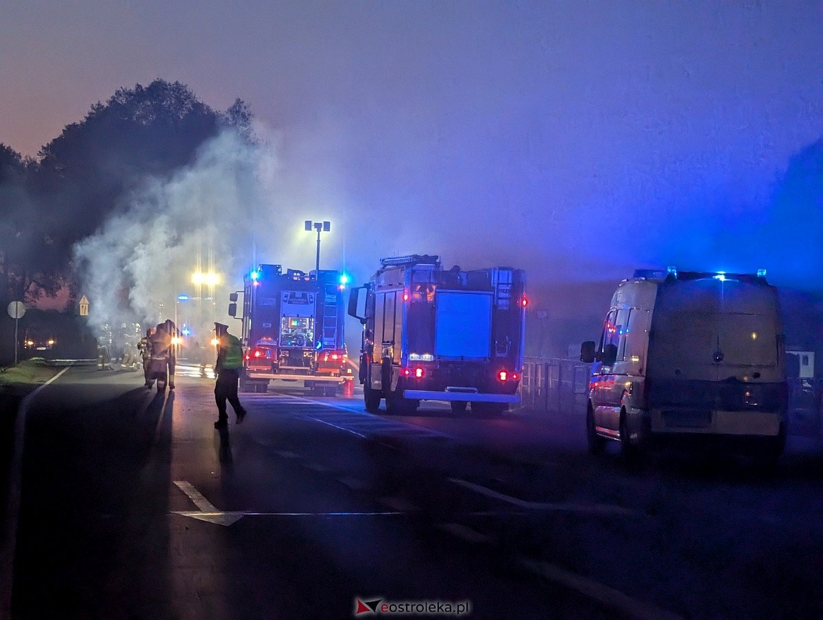 Pożar samochodu w Łodziskach [12.05.2025] - zdjęcie #1 - eOstroleka.pl