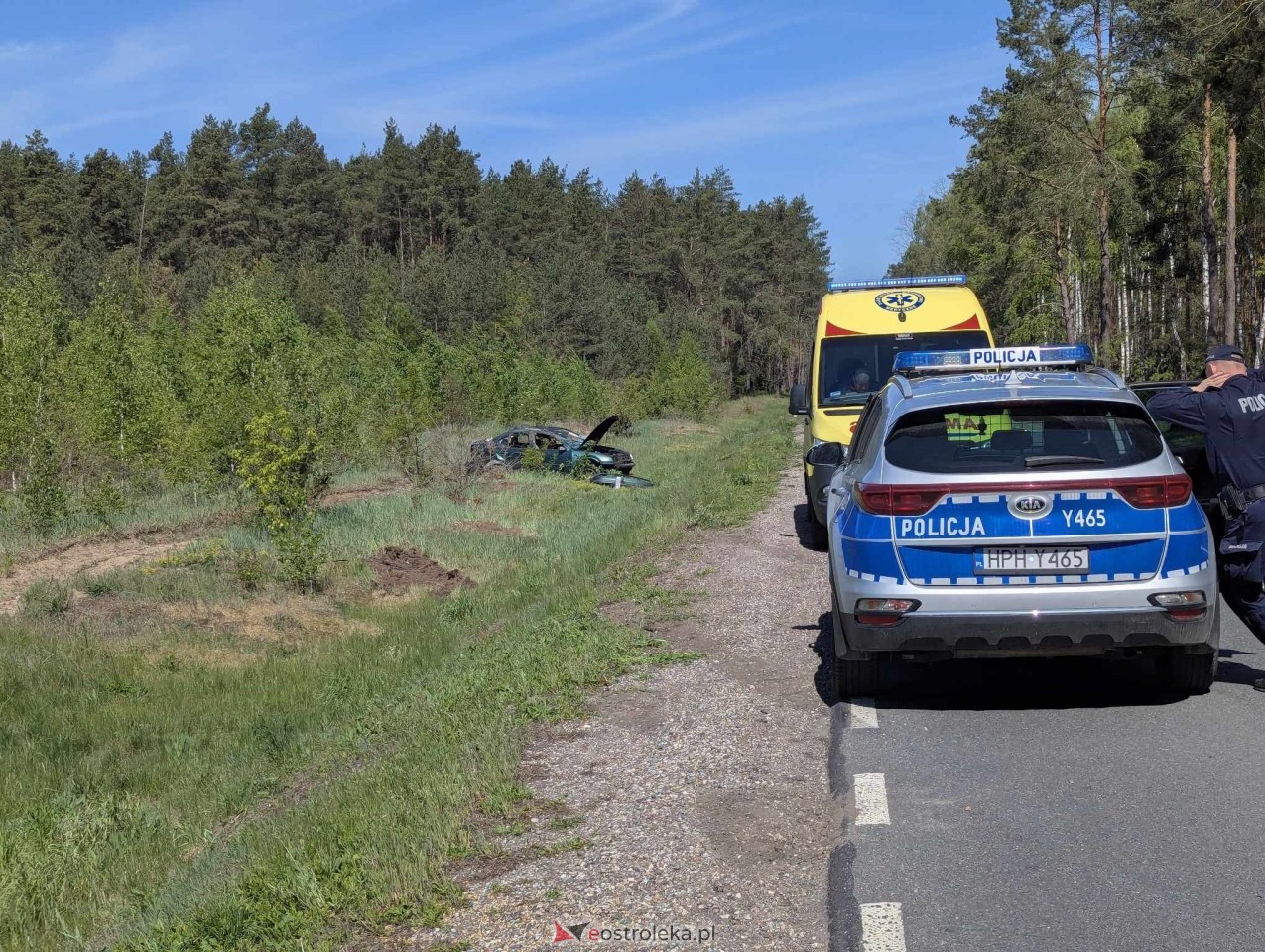 Wypadek w Łodziskach [13.05.2025] - zdjęcie #20 - eOstroleka.pl