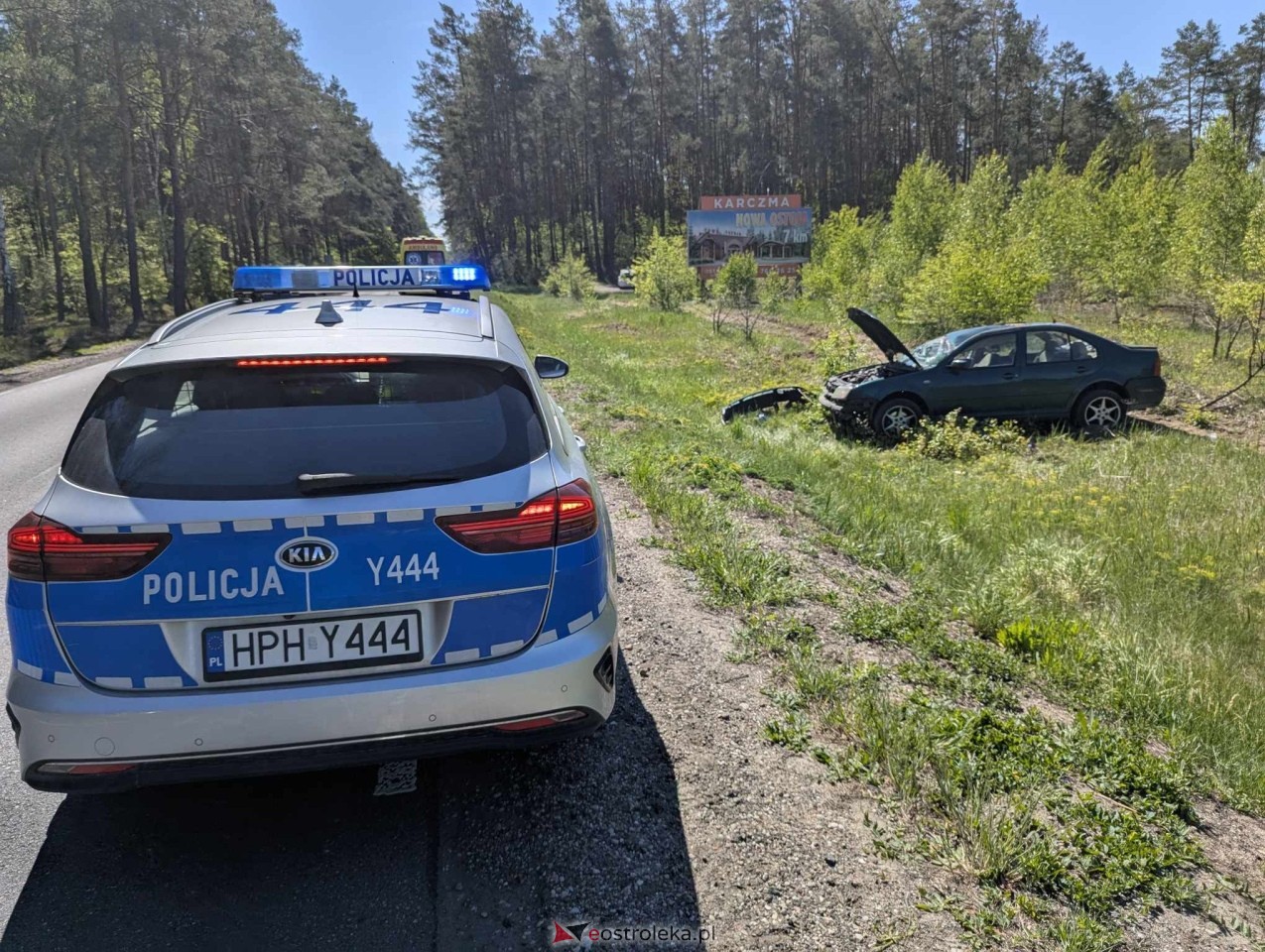Wypadek w Łodziskach [13.05.2025] - zdjęcie #19 - eOstroleka.pl