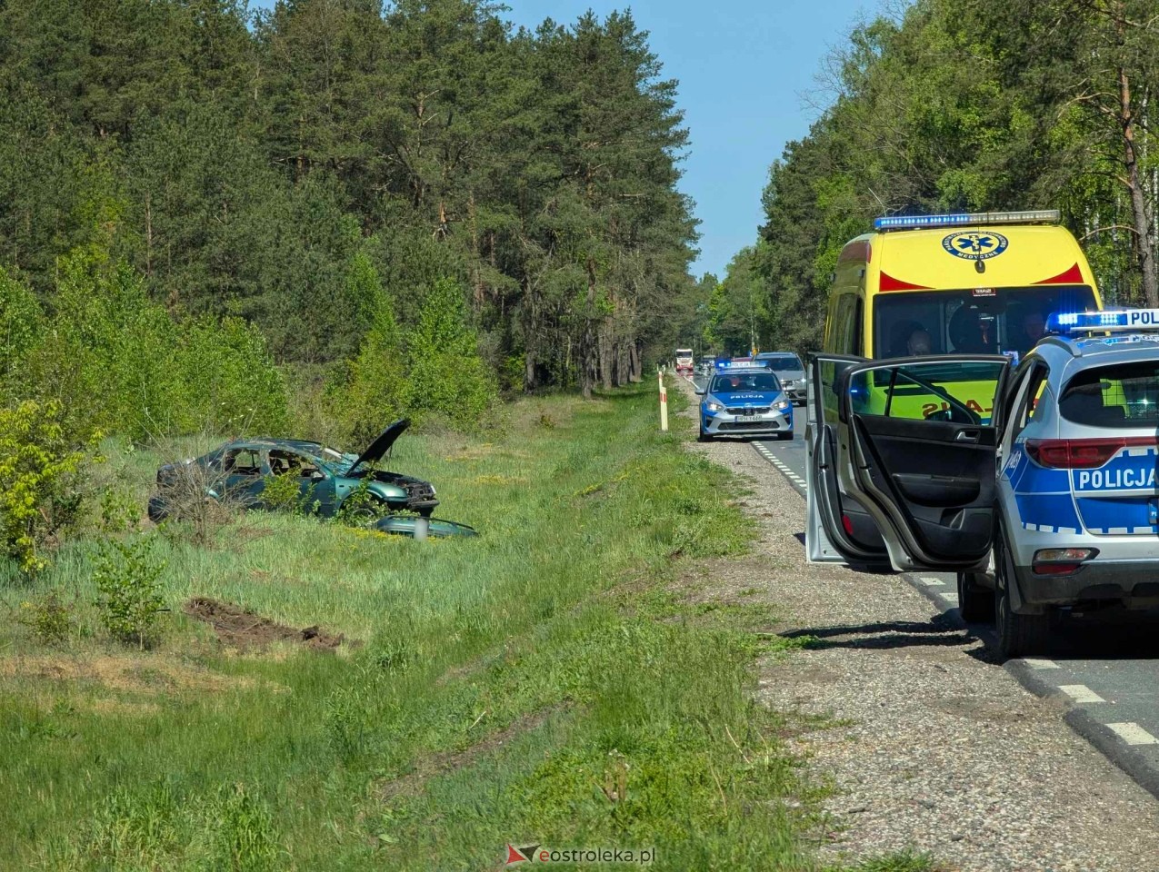 Wypadek w Łodziskach [13.05.2025] - zdjęcie #18 - eOstroleka.pl