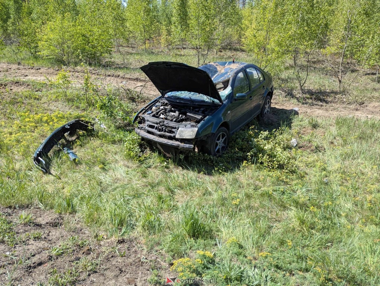 Wypadek w Łodziskach [13.05.2025] - zdjęcie #15 - eOstroleka.pl