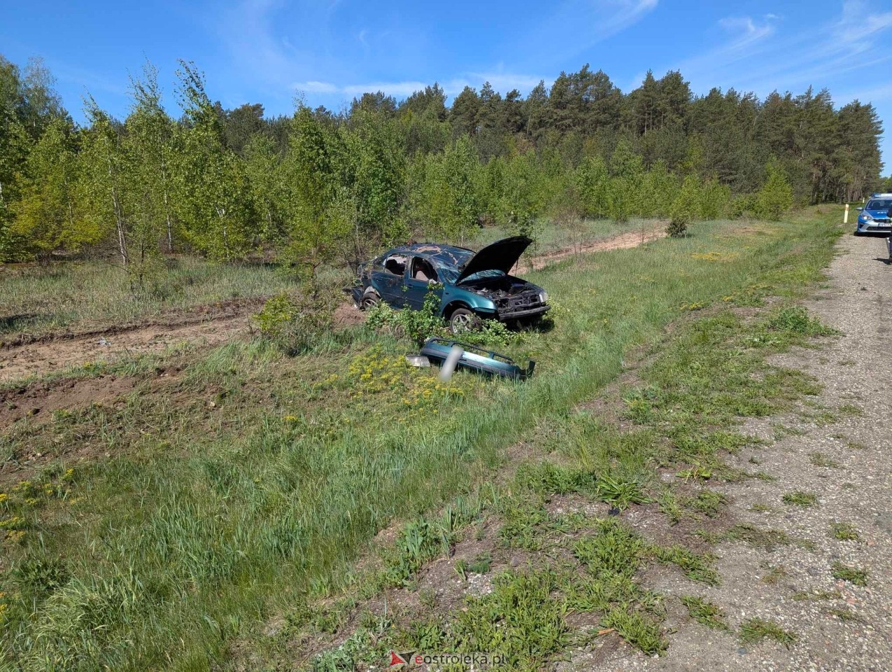 Wypadek w Łodziskach [13.05.2025] - zdjęcie #13 - eOstroleka.pl