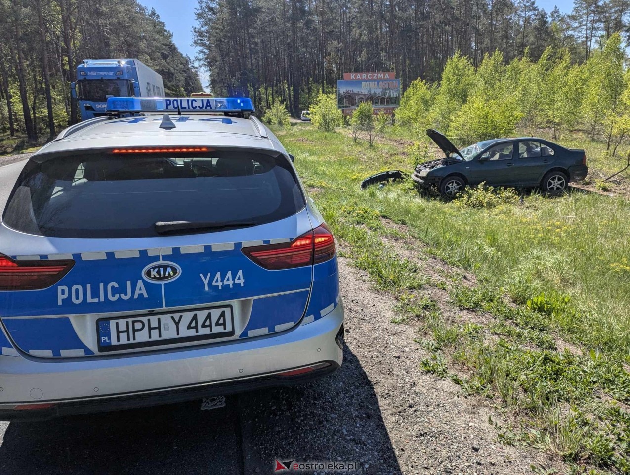 Wypadek w Łodziskach [13.05.2025] - zdjęcie #11 - eOstroleka.pl