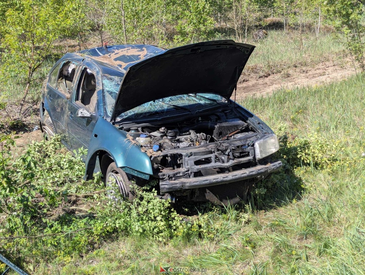 Wypadek w Łodziskach [13.05.2025] - zdjęcie #9 - eOstroleka.pl