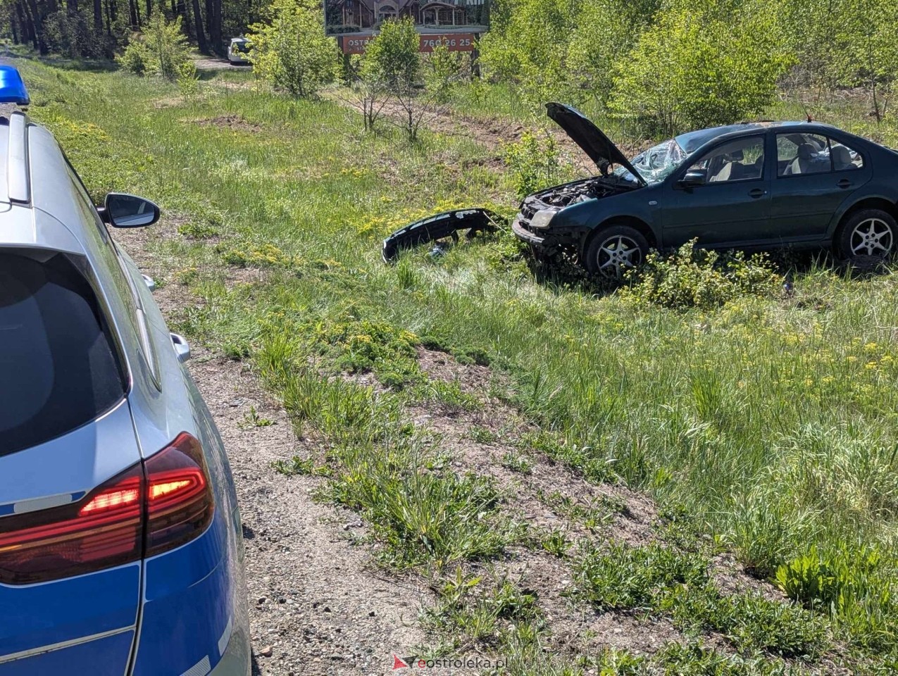 Wypadek w Łodziskach [13.05.2025] - zdjęcie #7 - eOstroleka.pl