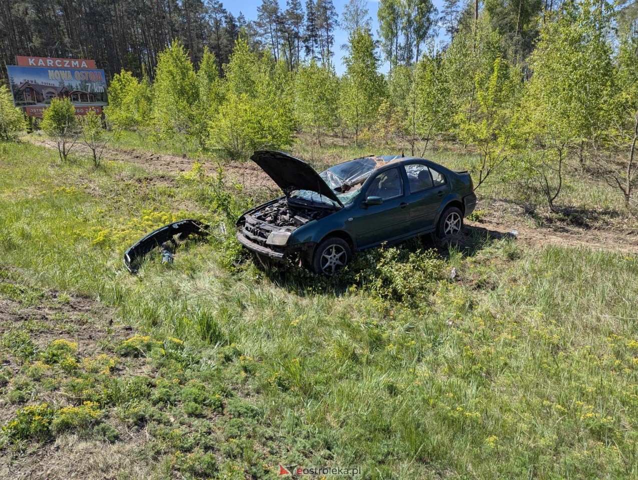 Wypadek w Łodziskach [13.05.2025] - zdjęcie #3 - eOstroleka.pl