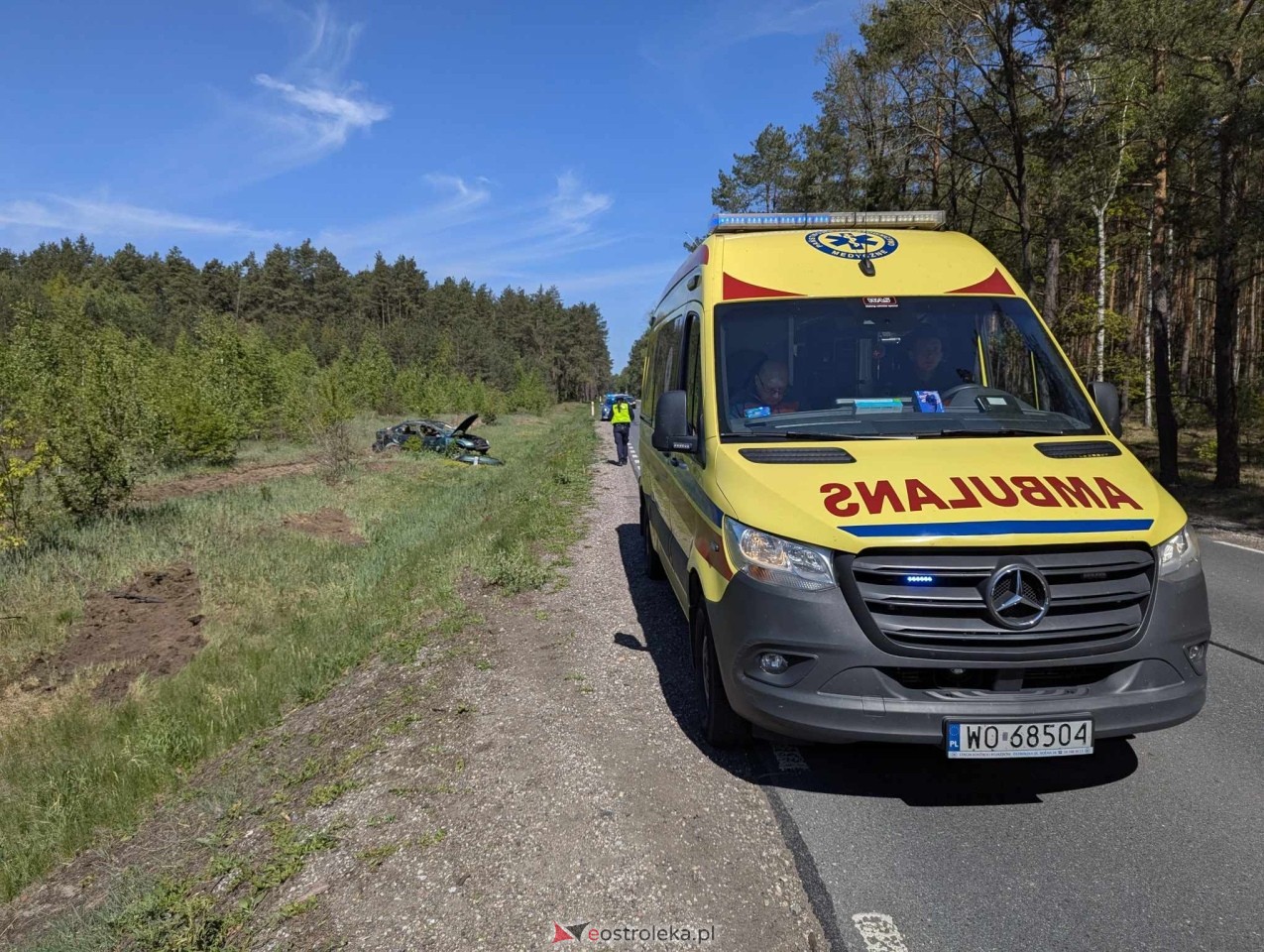 Wypadek w Łodziskach [13.05.2025] - zdjęcie #2 - eOstroleka.pl