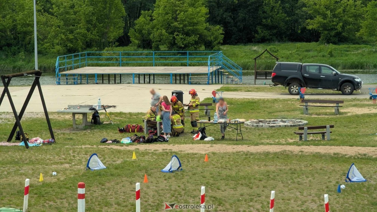 Wypadek na plaży miejskiej w Ostrołęce [04.06.2025] - zdjęcie #9 - eOstroleka.pl