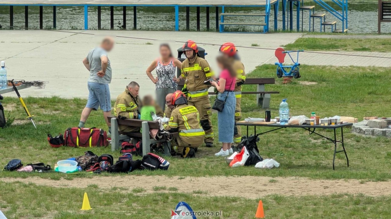 Wypadek na plaży miejskiej w Ostrołęce [04.06.2025] - zdjęcie #5 - eOstroleka.pl