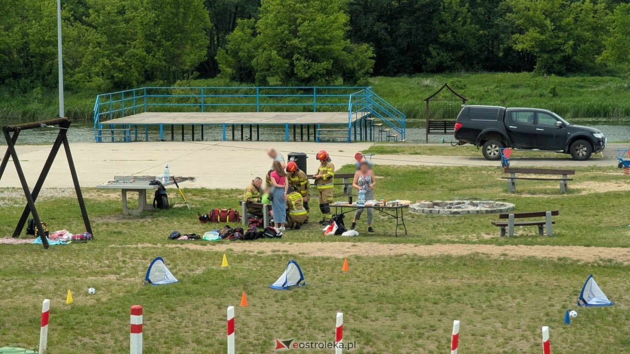 Wypadek na plaży miejskiej w Ostrołęce [04.06.2025] - zdjęcie #3 - eOstroleka.pl