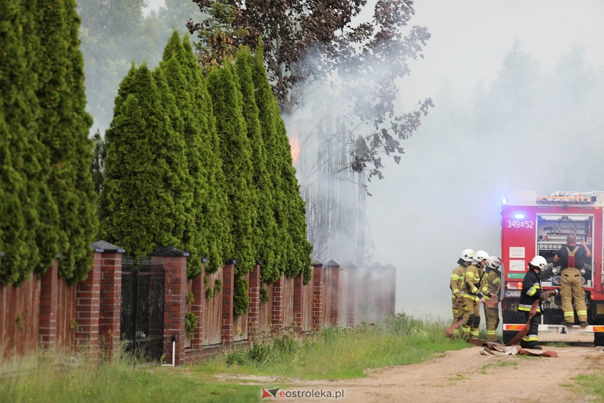 Pożar tui w Siemnosze [08.06.2025] - zdjęcie #14 - eOstroleka.pl
