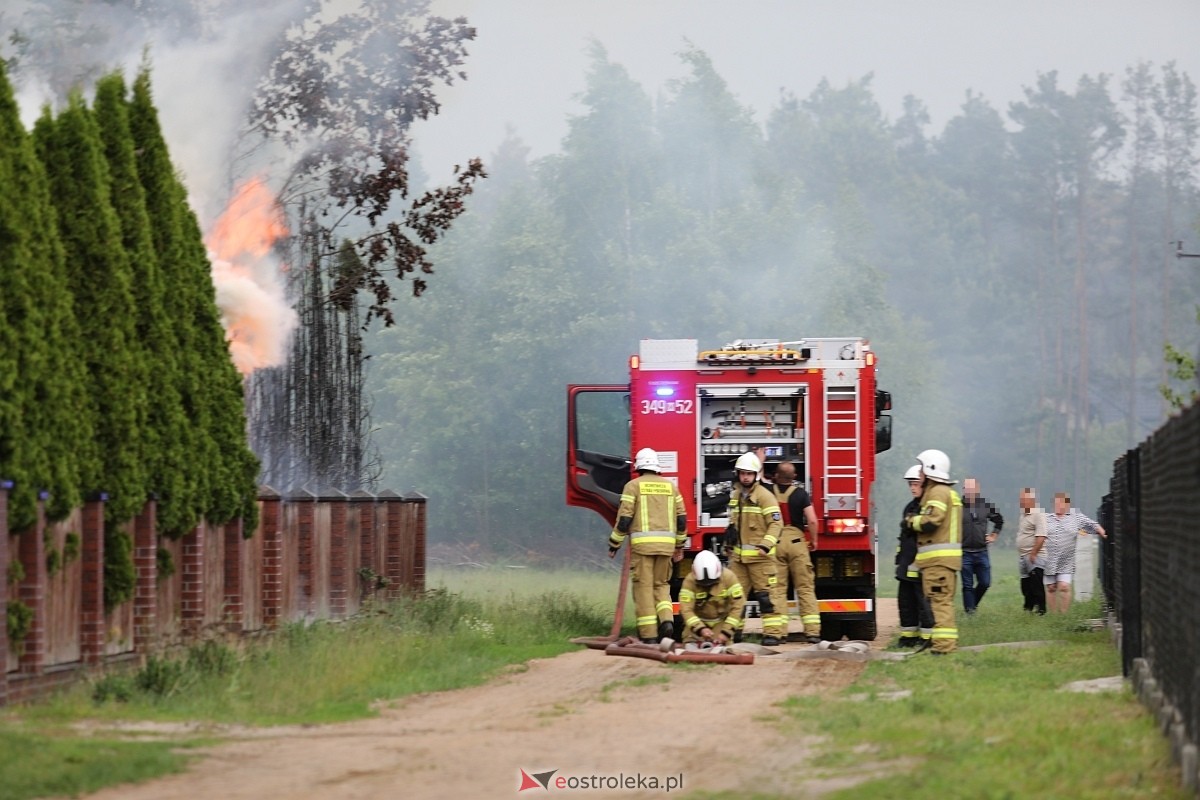 Pożar tui w Siemnosze [08.06.2025] - zdjęcie #9 - eOstroleka.pl