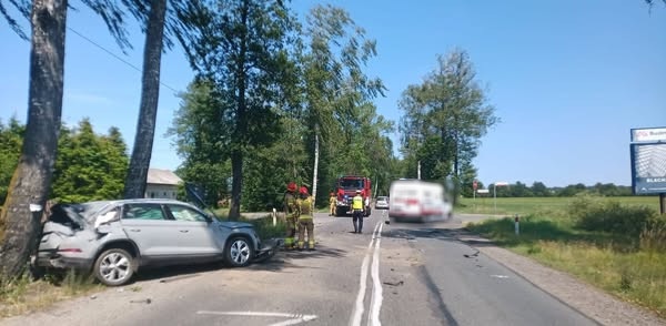 Wypadek na DK-53 w Zalesiu [21.06.2025] - zdjęcie #1 - eOstroleka.pl