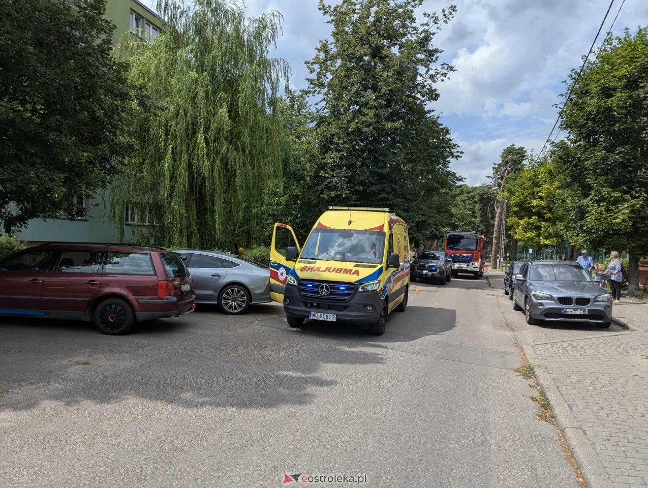 Interwencja strażaków i policjantów przy ul. Celulozowej [08.07.2025] - zdjęcie #3 - eOstroleka.pl
