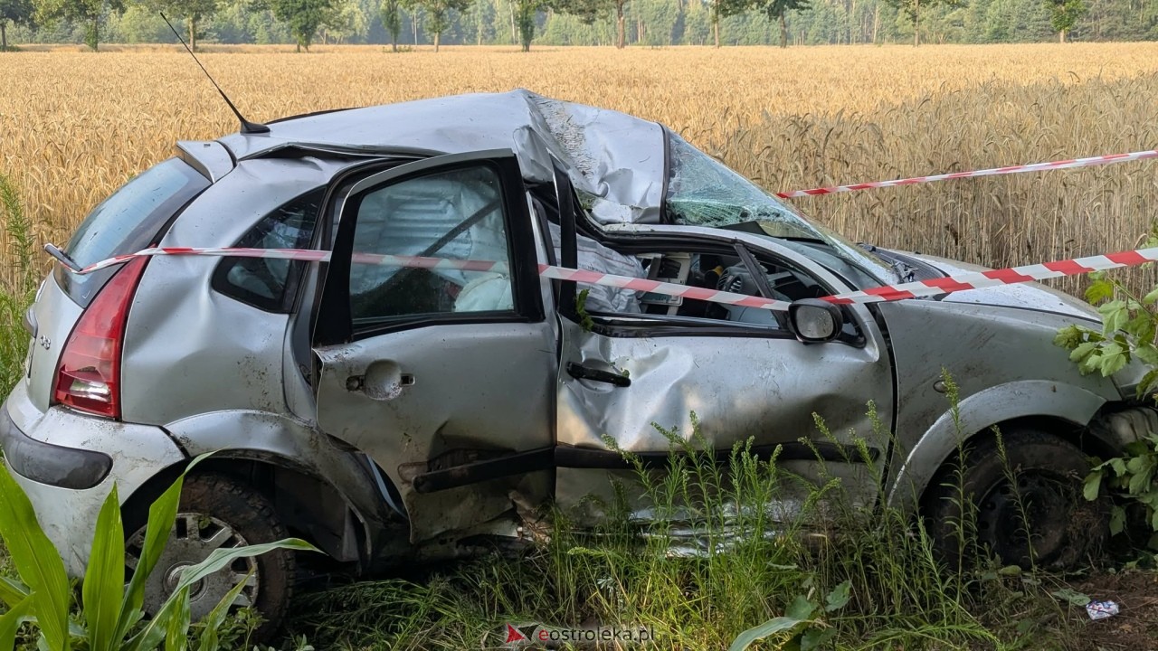 Wypadek w Kurpiach Dworskich [14.07.2025] - zdjęcie #10 - eOstroleka.pl