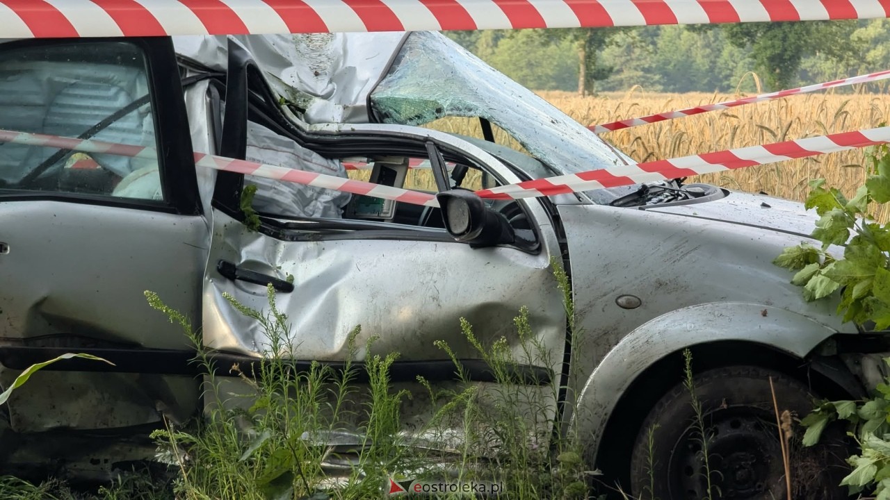 Wypadek w Kurpiach Dworskich [14.07.2025] - zdjęcie #5 - eOstroleka.pl