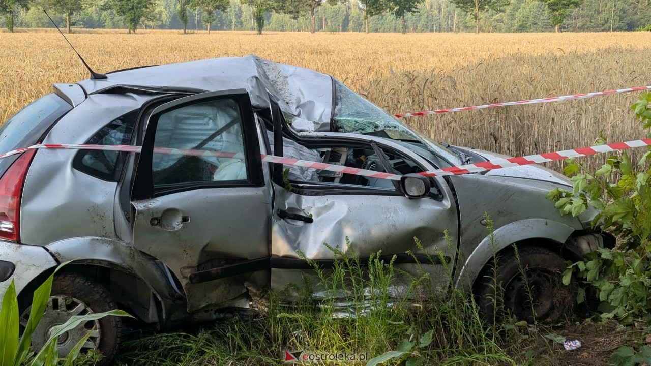 Wypadek w Kurpiach Dworskich [14.07.2025] - zdjęcie #1 - eOstroleka.pl