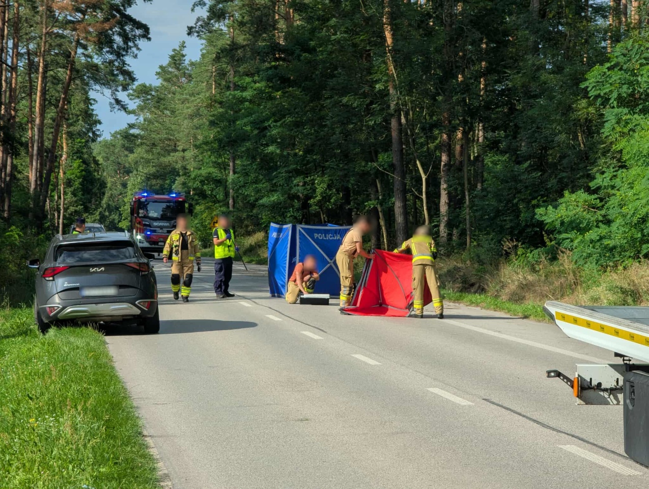 Wypadek na trasie Łyse - Wejdo [26.07.2025] - zdjęcie #14 - eOstroleka.pl