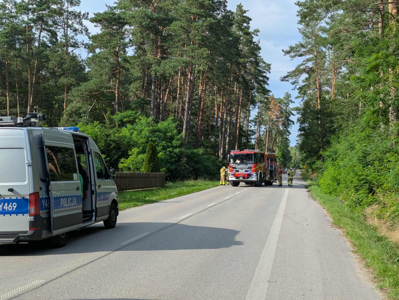 Wypadek na trasie Łyse - Wejdo [26.07.2025] - zdjęcie #12 - eOstroleka.pl
