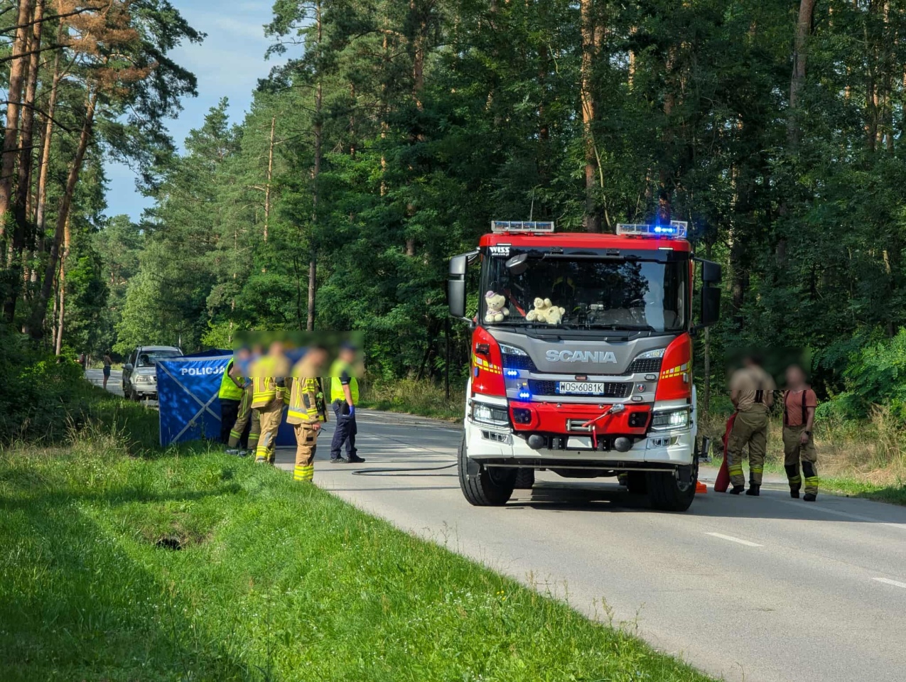 Wypadek na trasie Łyse - Wejdo [26.07.2025] - zdjęcie #9 - eOstroleka.pl