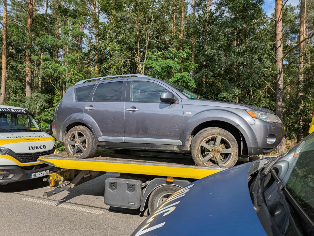 Wypadek na trasie Łyse - Wejdo [26.07.2025] - zdjęcie #1 - eOstroleka.pl