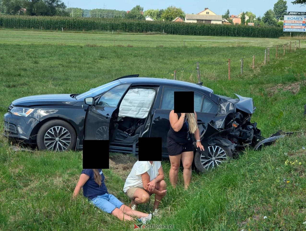 Wypadek na trasie Ostrołęka - Dylewo [16.08.2025] - zdjęcie #12 - eOstroleka.pl