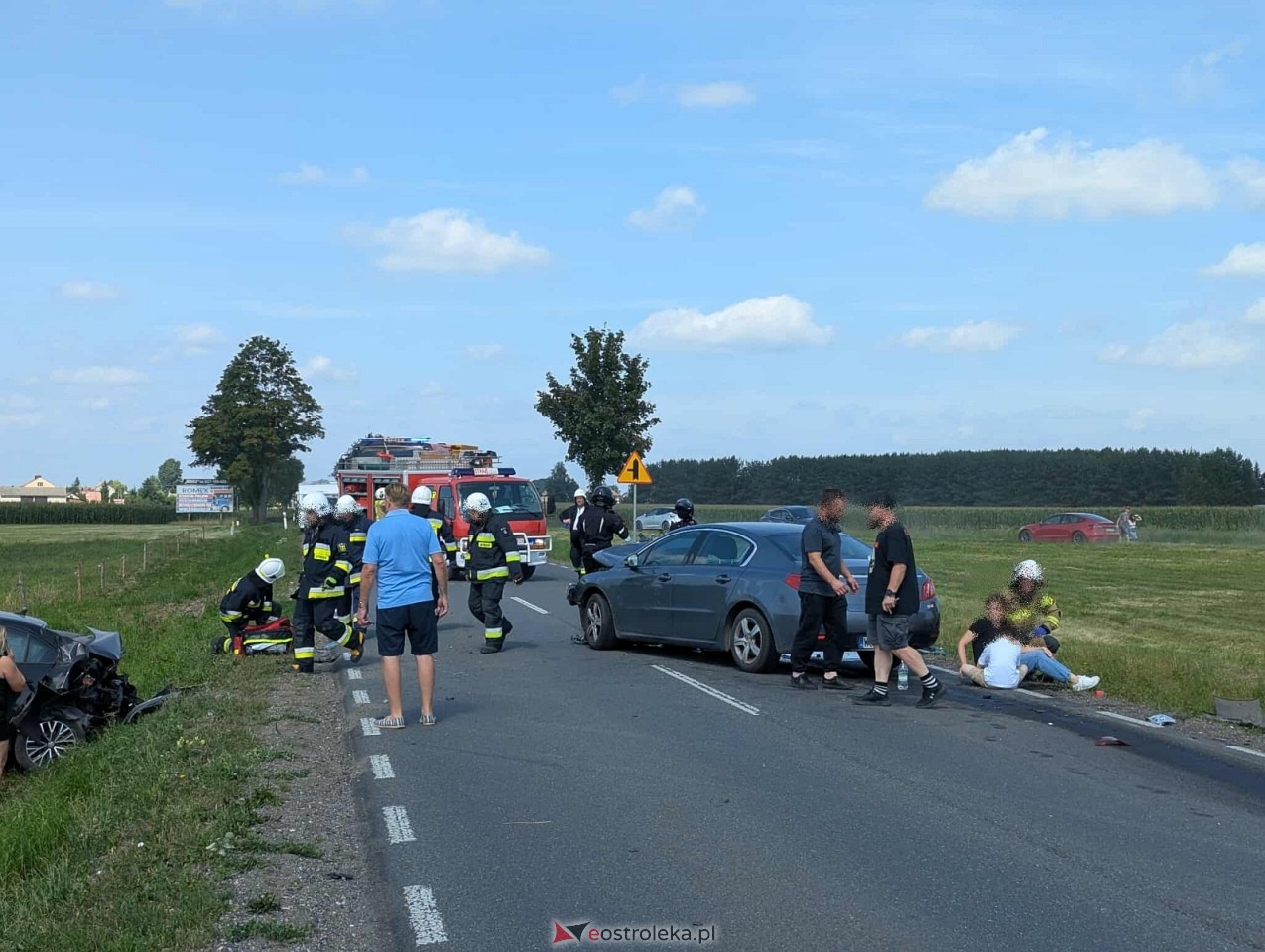 Wypadek na trasie Ostrołęka - Dylewo [16.08.2025] - zdjęcie #11 - eOstroleka.pl