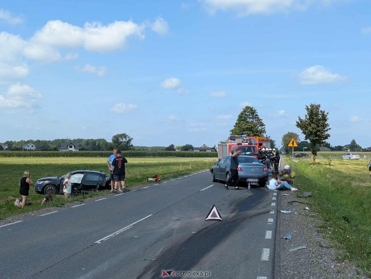 Wypadek na trasie Ostrołęka - Dylewo [16.08.2025] - zdjęcie #6 - eOstroleka.pl