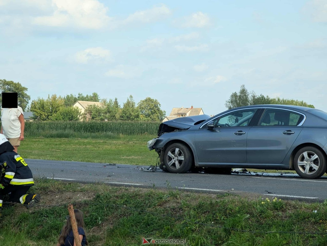 Wypadek na trasie Ostrołęka - Dylewo [16.08.2025] - zdjęcie #5 - eOstroleka.pl