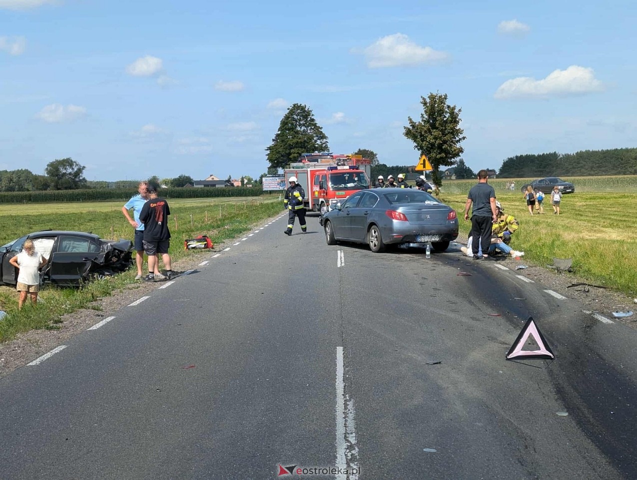 Wypadek na trasie Ostrołęka - Dylewo [16.08.2025] - zdjęcie #2 - eOstroleka.pl