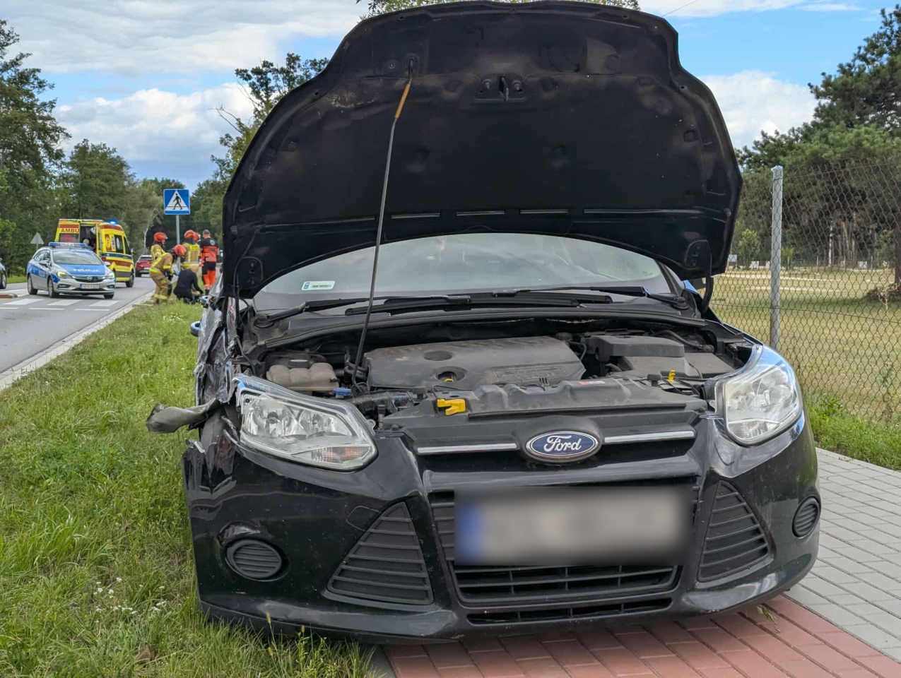 Wypadek na Reymonta w Myszyńcu [17.08.2025] - zdjęcie #17 - eOstroleka.pl