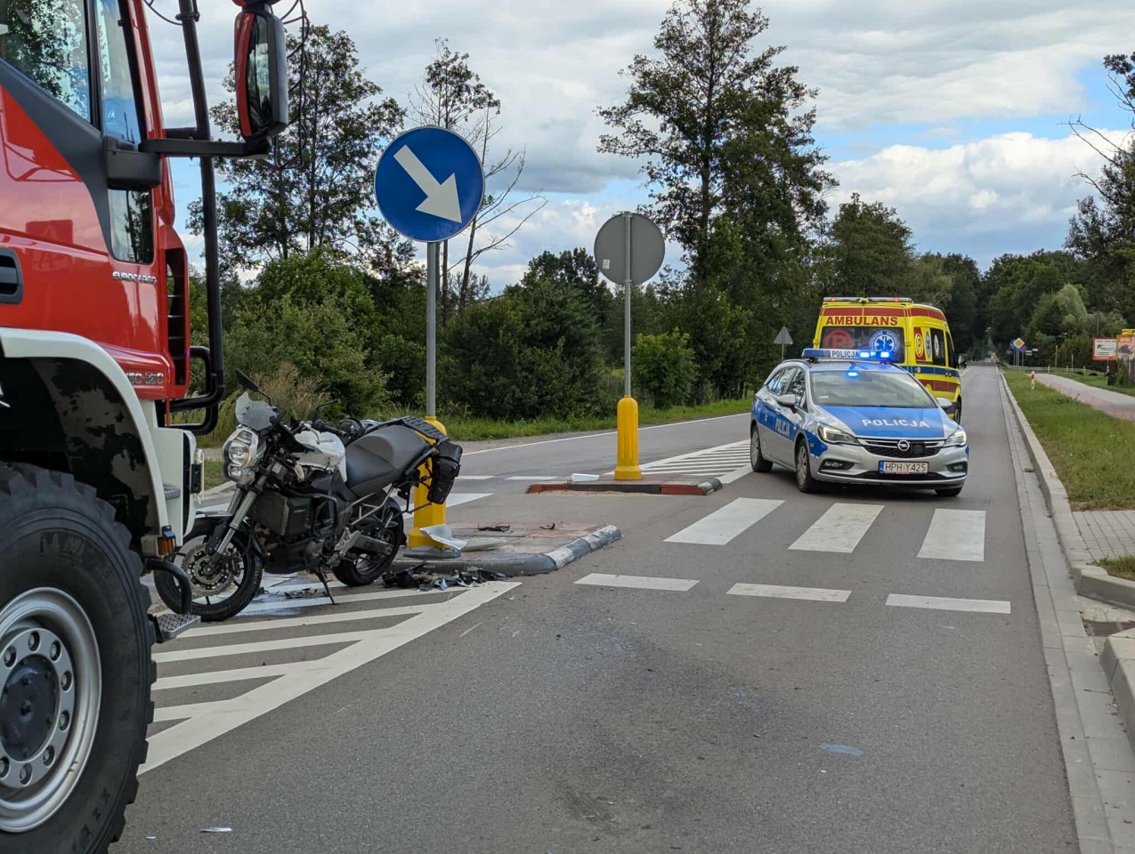 Wypadek na Reymonta w Myszyńcu [17.08.2025] - zdjęcie #16 - eOstroleka.pl