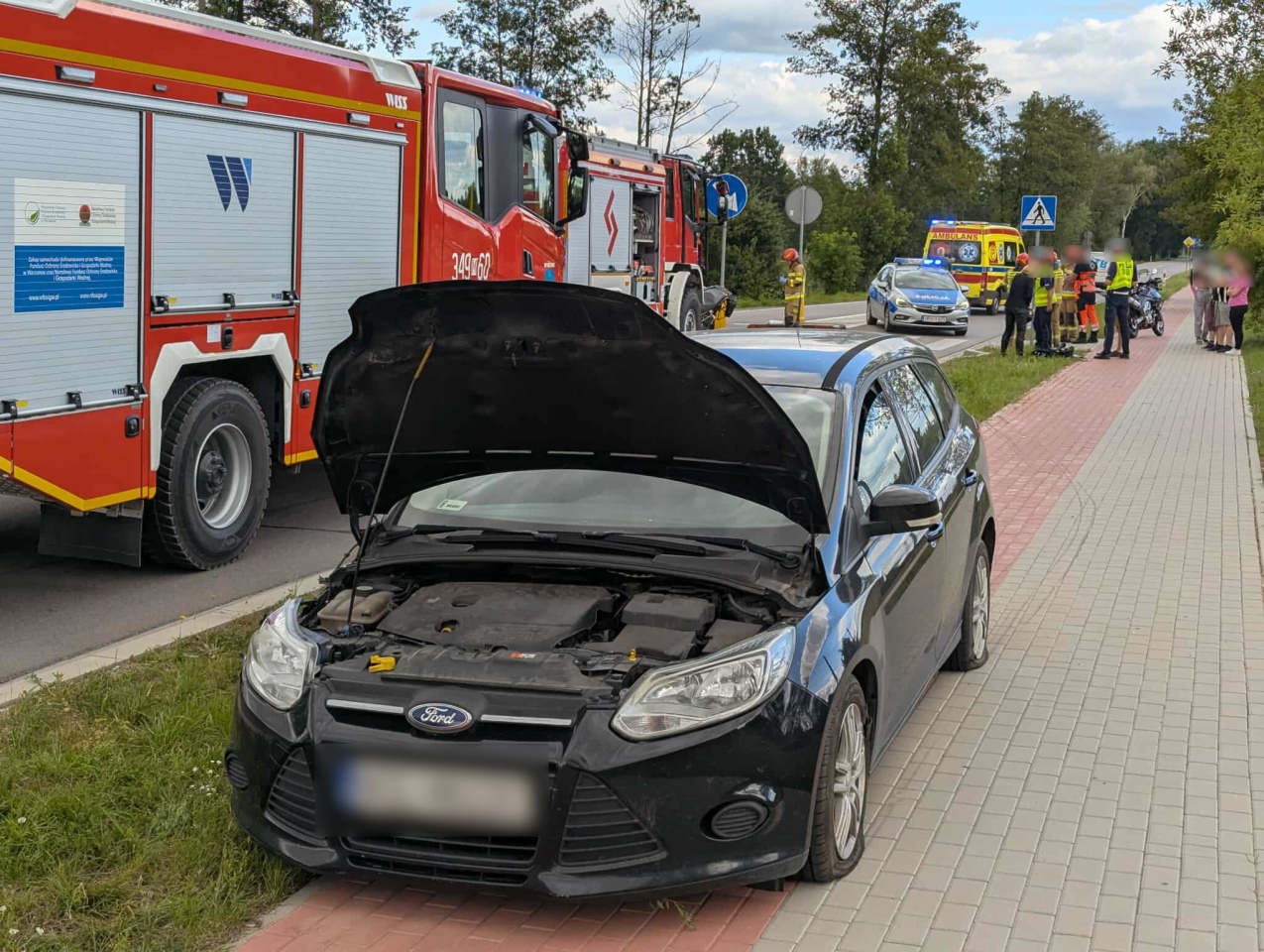 Wypadek na Reymonta w Myszyńcu [17.08.2025] - zdjęcie #13 - eOstroleka.pl