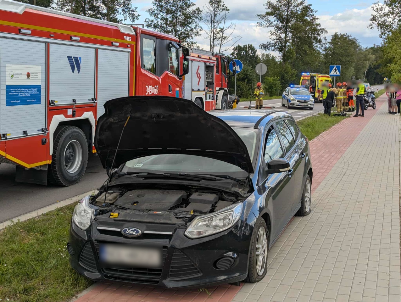Wypadek na Reymonta w Myszyńcu [17.08.2025] - zdjęcie #9 - eOstroleka.pl