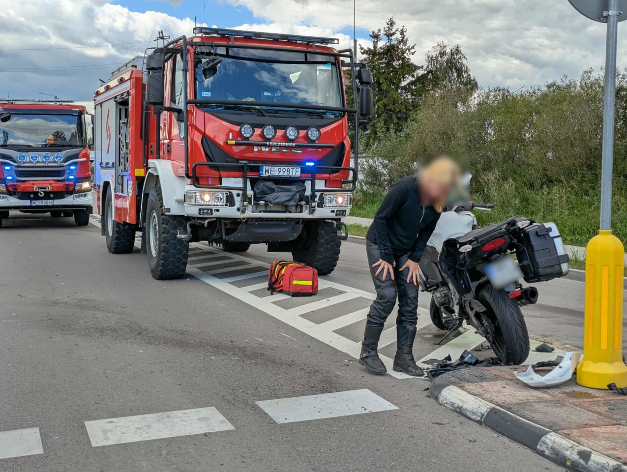 Wypadek na Reymonta w Myszyńcu [17.08.2025] - zdjęcie #4 - eOstroleka.pl
