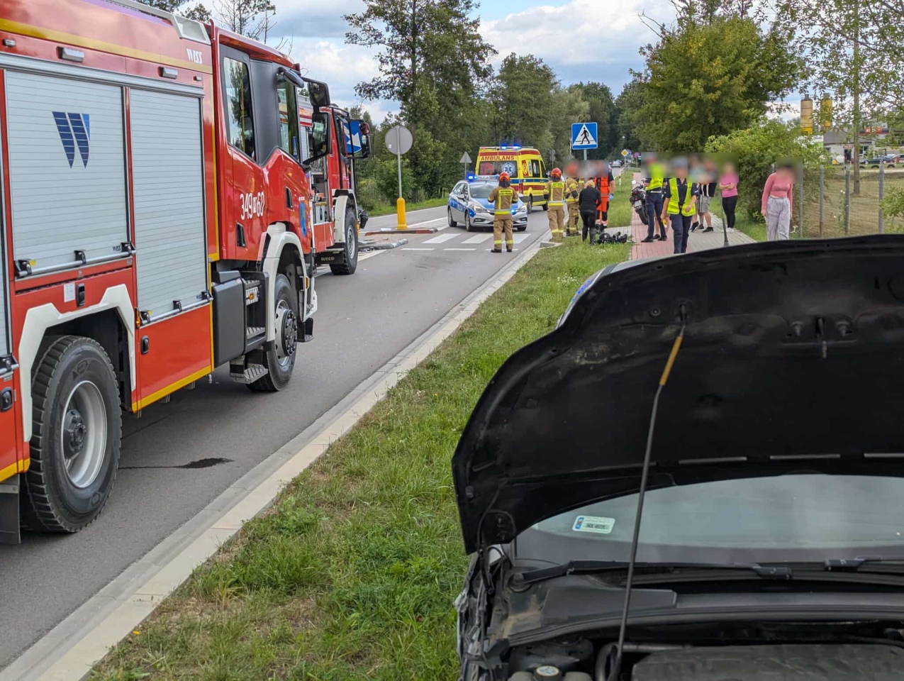 Wypadek na Reymonta w Myszyńcu [17.08.2025] - zdjęcie #1 - eOstroleka.pl