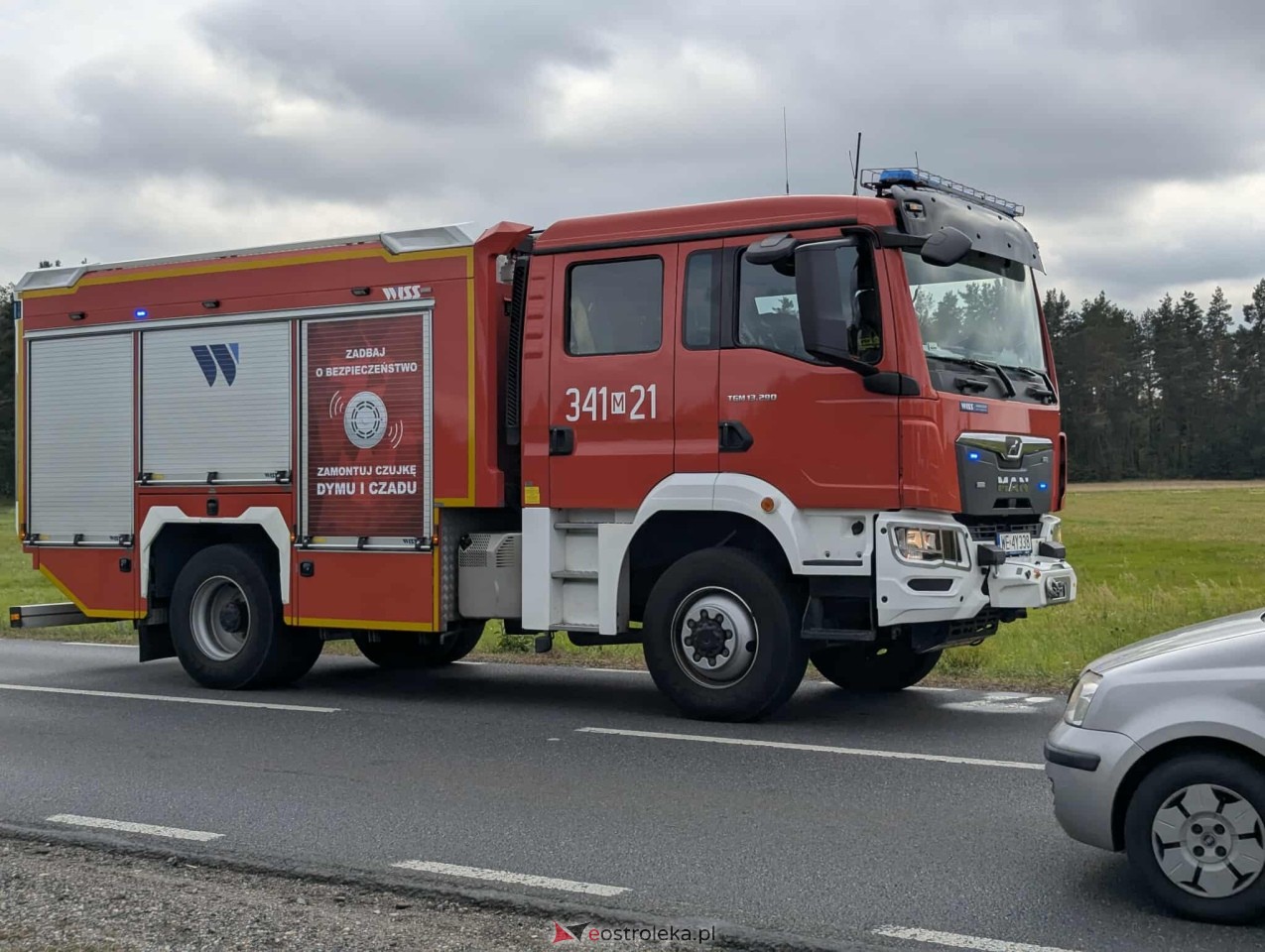 Wypadek w Zabrodziu [31.08.2025] - zdjęcie #1 - eOstroleka.pl