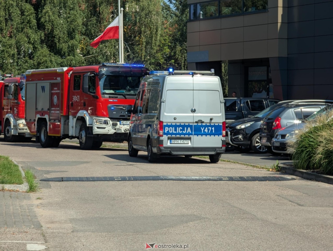 Ewakuacja przedszkola  Ostrołęce [05.09.2025] - zdjęcie #8 - eOstroleka.pl