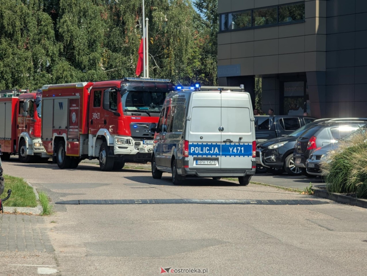 Ewakuacja przedszkola  Ostrołęce [05.09.2025] - zdjęcie #1 - eOstroleka.pl