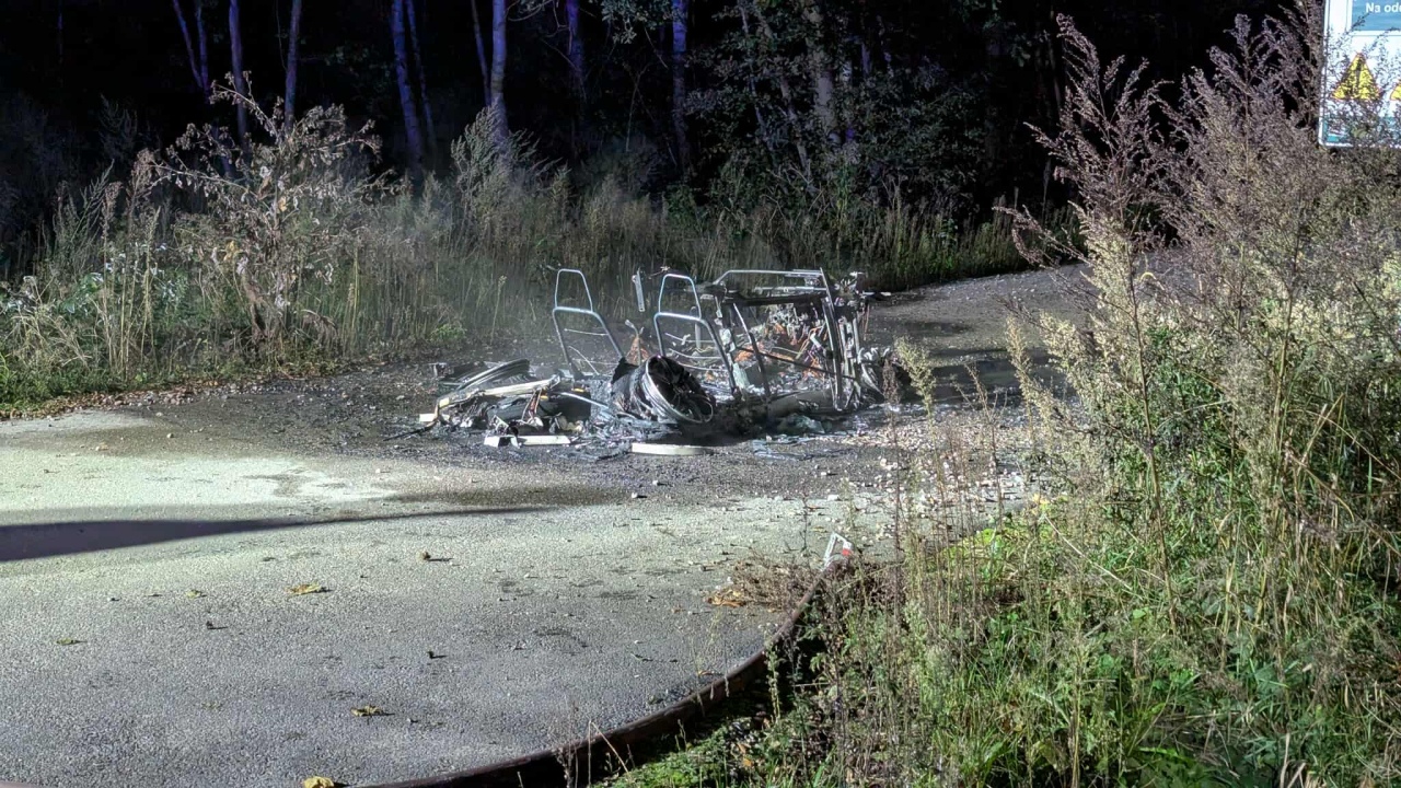Pożar buggy na trasie Ostrołęka - Goworowo [23.09.2025] - zdjęcie #5 - eOstroleka.pl