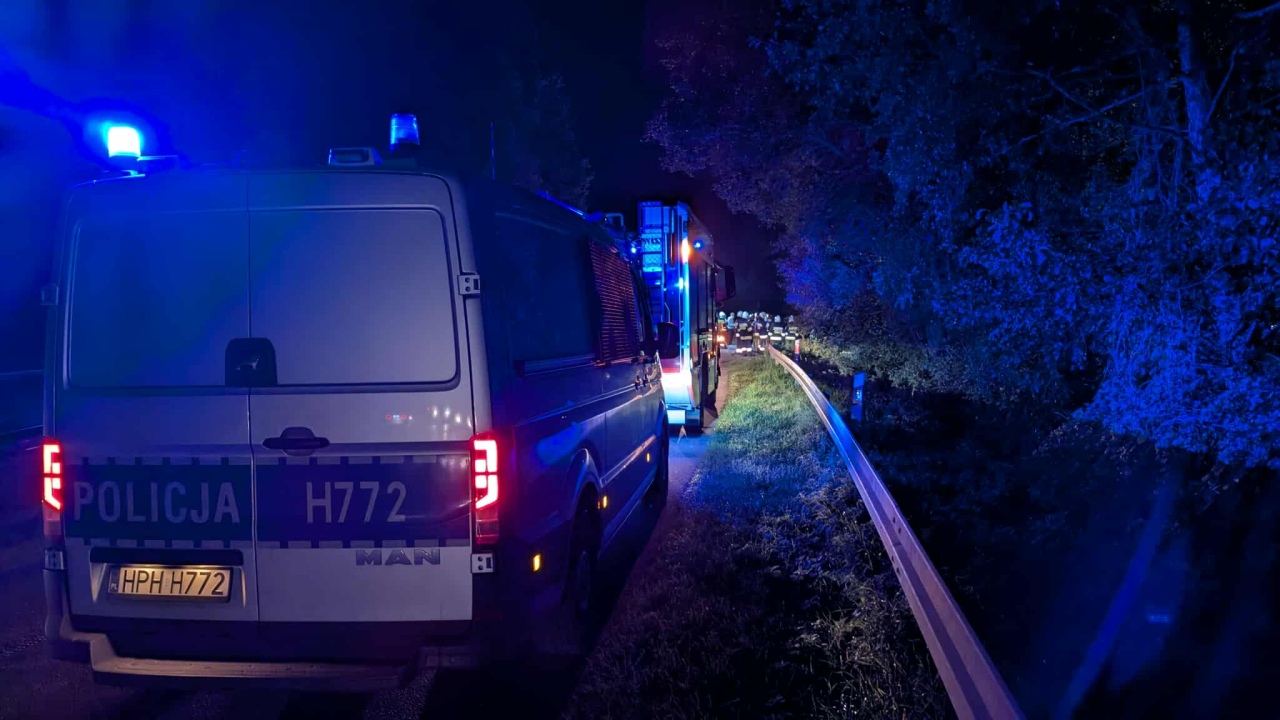 Pożar buggy na trasie Ostrołęka - Goworowo [23.09.2025] - zdjęcie #2 - eOstroleka.pl