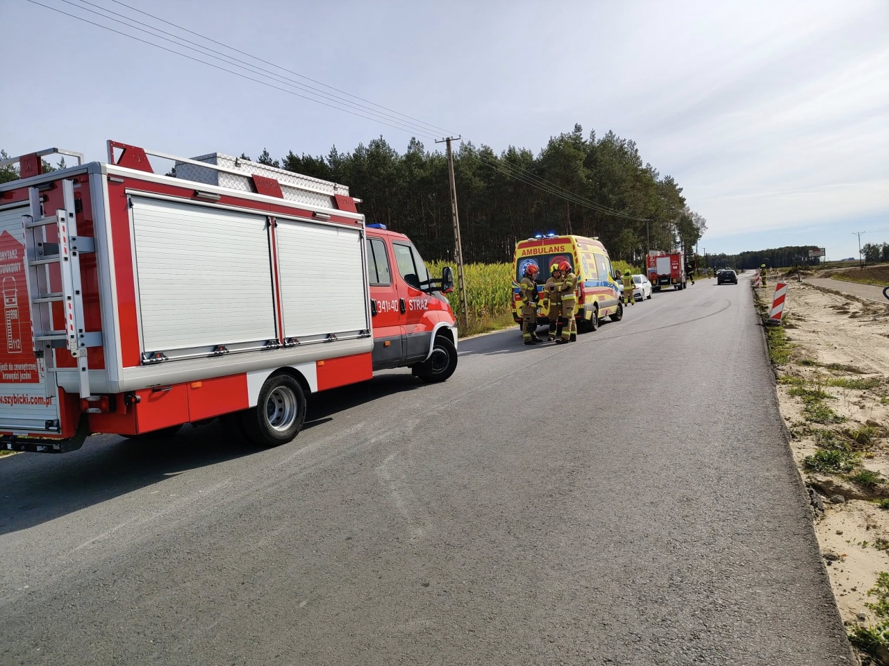 Wypadek na trasie Troszyn - Chrzczony [27.09.2025] - zdjęcie #4 - eOstroleka.pl