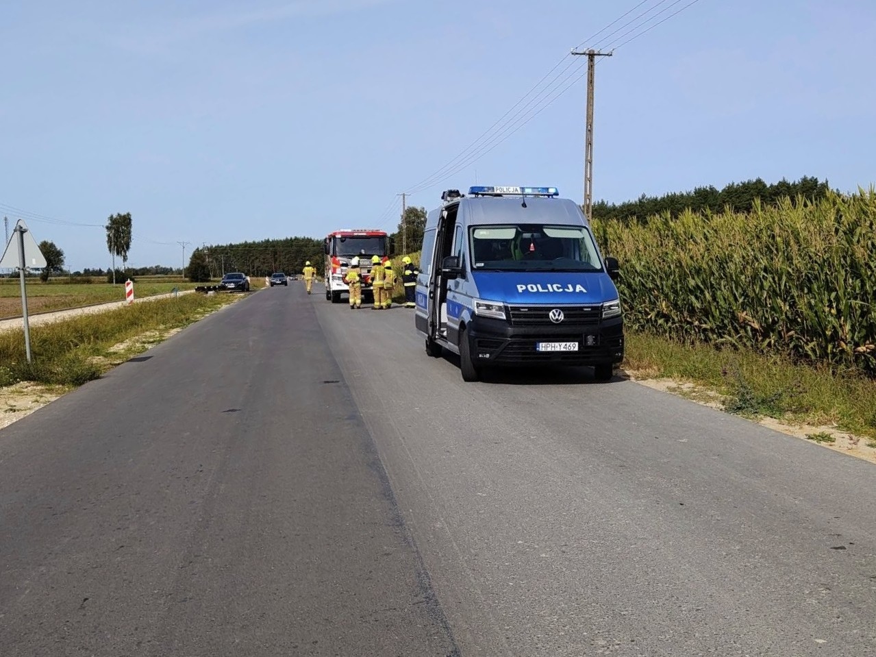 Wypadek na trasie Troszyn - Chrzczony [27.09.2025] - zdjęcie #3 - eOstroleka.pl