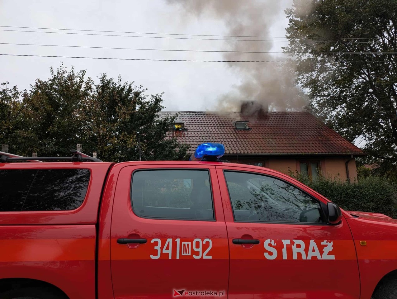 Pożar budynku mieszkalnego w Kruszewie w gminie Goworowo [03.10.2025] - zdjęcie #20 - eOstroleka.pl