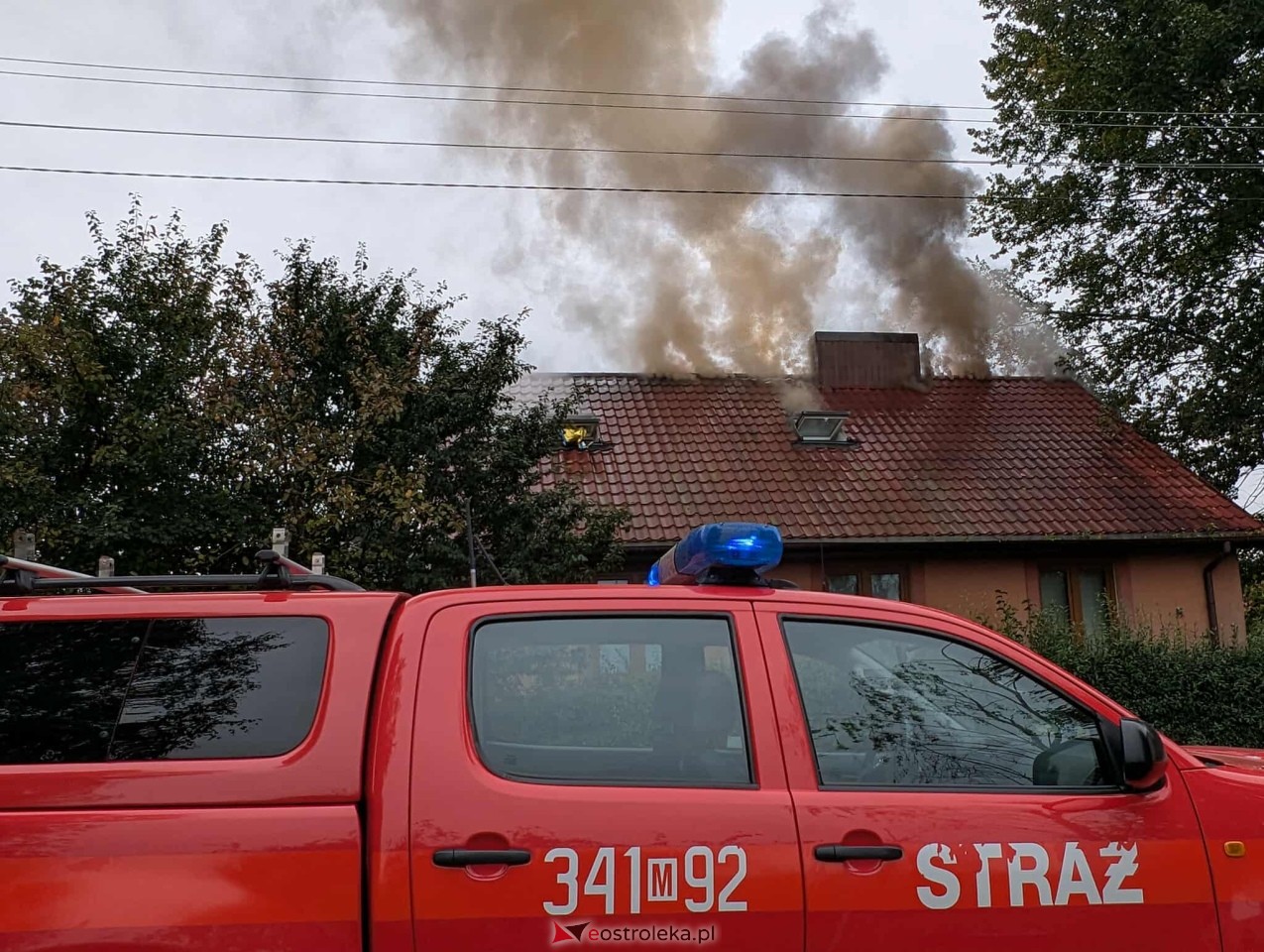 Pożar budynku mieszkalnego w Kruszewie w gminie Goworowo [03.10.2025] - zdjęcie #19 - eOstroleka.pl