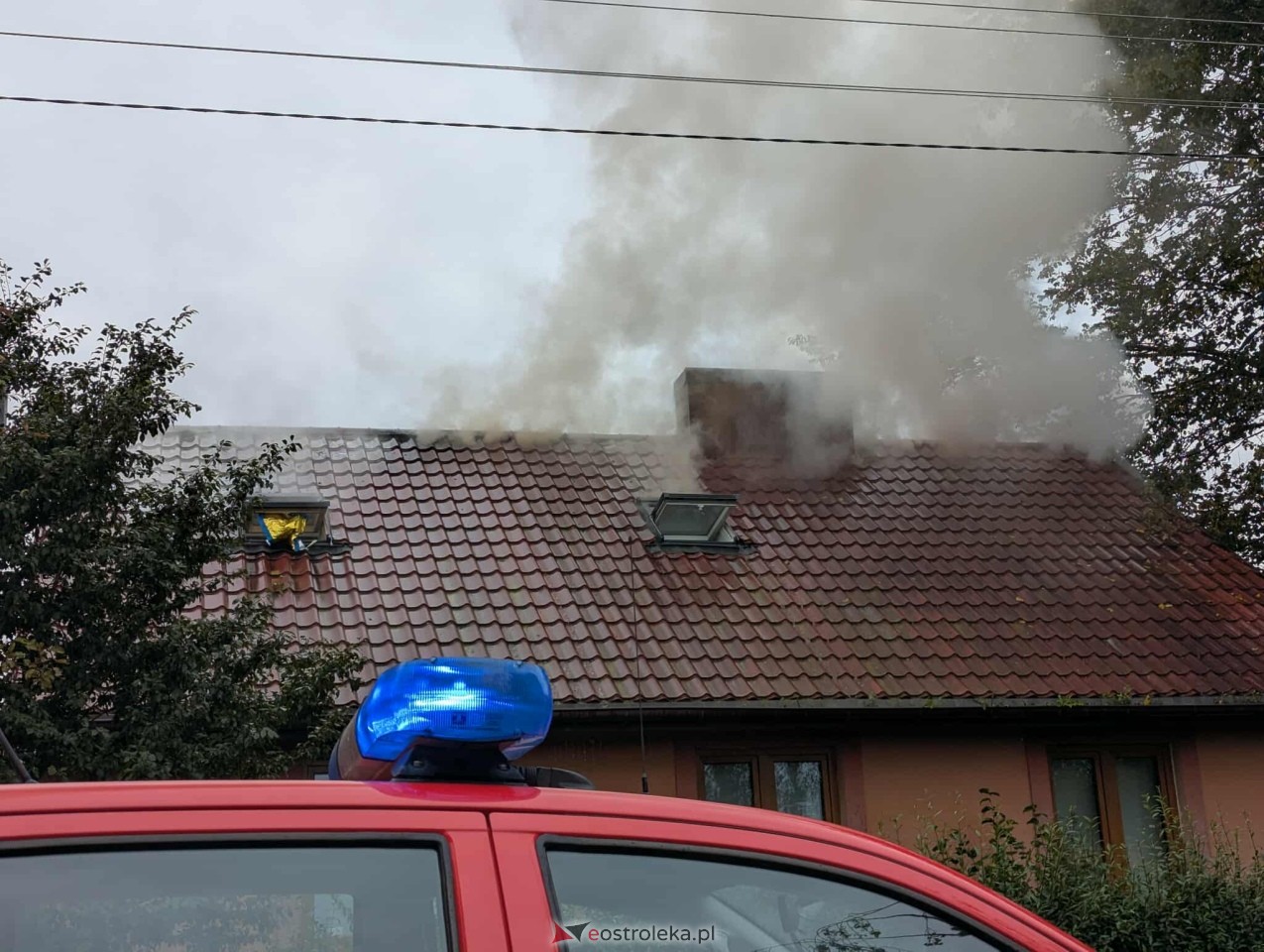 Pożar budynku mieszkalnego w Kruszewie w gminie Goworowo [03.10.2025] - zdjęcie #13 - eOstroleka.pl