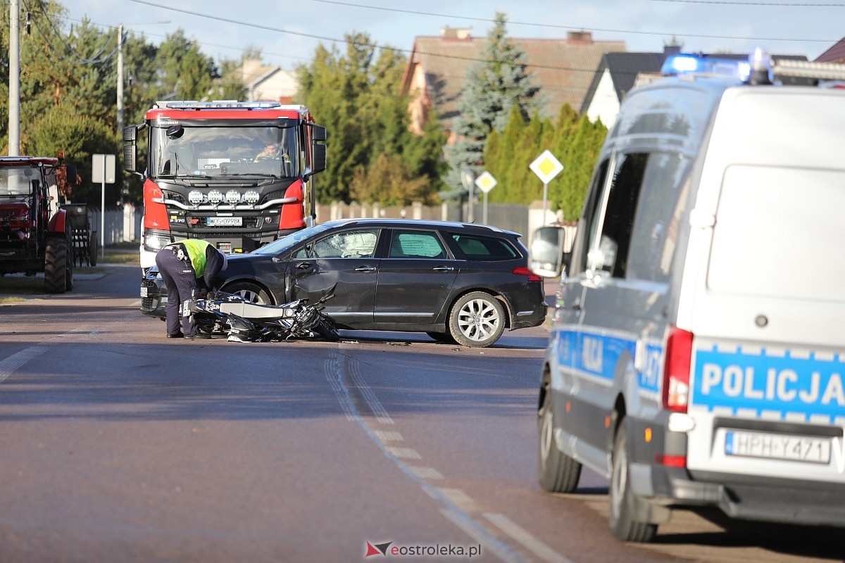 Wypadek w Łęgu Przedmiejskim [10.10.2025] - zdjęcie #1 - eOstroleka.pl
