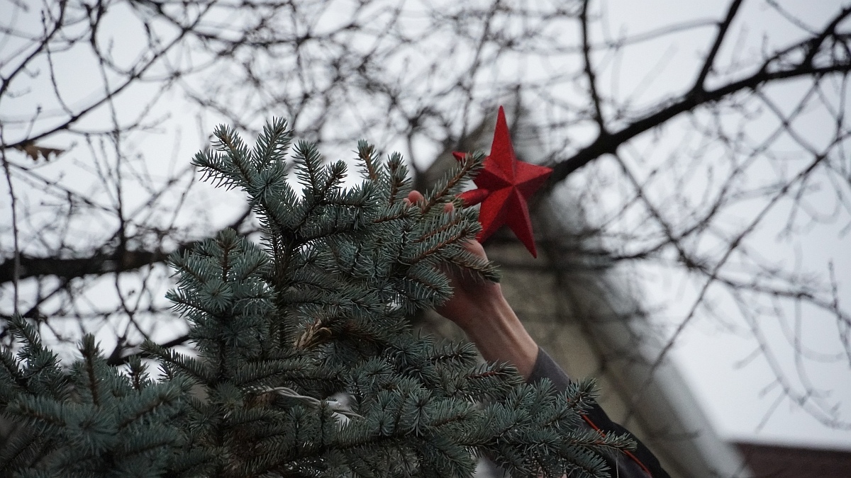 Strojenie choinki na placu Kaczyńskiego [03.12.2025] - zdjęcie #13 - eOstroleka.pl